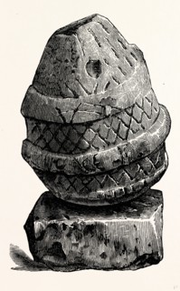 Roman Remains from Kirkby Thore, UK, England, engraving 1870s, Britain