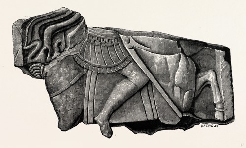 Roman Remains from Kirkby Thore, UK, England, engraving 1870s, Britain
