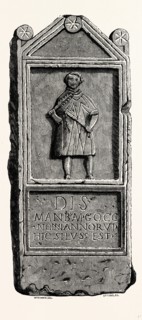 Roman Altars from Old Penrith, UK, England, engraving 1870s, Britain