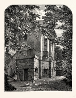 The Summer House of the Mansion, UK, England, engraving 1870s, Britain