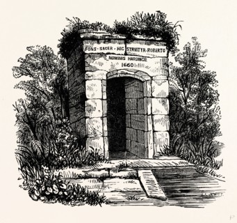 Holy Well, King's Newton, UK, England, engraving 1870s, Britain