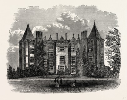 The North Front, Westwood Park, UK, England, engraving 1870s, Britain