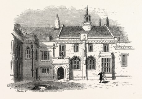 Great Hall, Charter House, London, England, engraving 19th century, Britain, UK