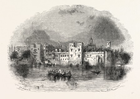 Ancient Palace Savoy, London, England, engraving 19th century, Britain, UK