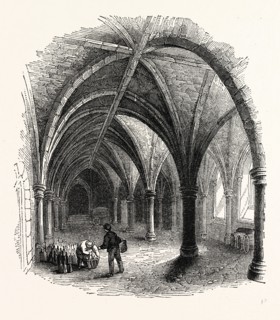 Vault Gerard's Hall, London, England, engraving 19th century, Britain, UK