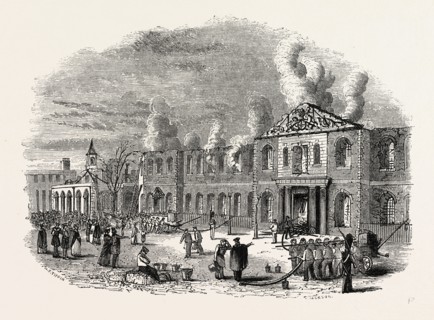 Ruins Great Storehouse, November, 1841, London, England, engraving 19th century, Britain, UK
