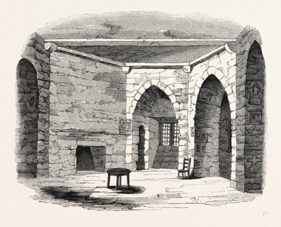 Interior Beauchamp Tower, London, England, engraving 19th century, Britain, UK
