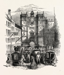 Palace Gate, London, England, engraving 19th century, Britain, UK