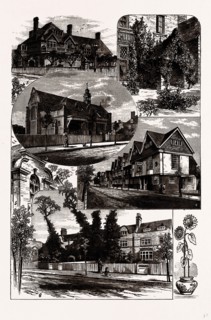 BEDFORD PARK, UK, engraving 1881 - 1884