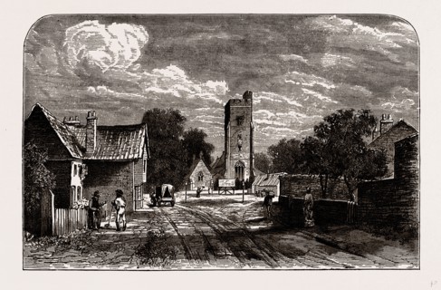 HESTON, UK, engraving 1881 - 1884