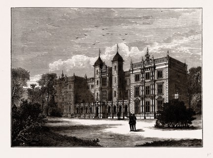 KNELLER HALL, UK, engraving 1881 - 1884