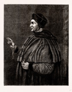 CARDINAL WOLSEY, UK, engraving 1881 - 1884