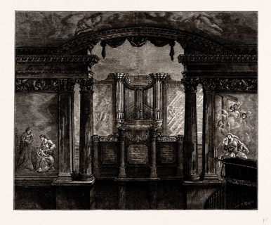 WHITCHURCH CHURCH : THE EAST END, UK, engraving 1881 - 1884