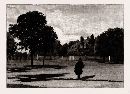 FOREST GRAMMAR SCHOOL, UK, engraving 1881 - 1884
