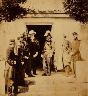 Lord Raglan's Head Quarters, with Lord Raglan, Marshal PÃƒÂ©lissier, Lord Burghersh, Spahi &