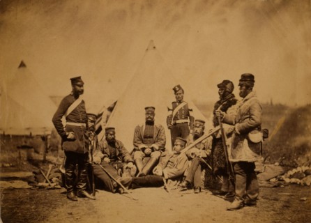 Officers & men of the 89th Regiment Captain Hamley [i.e., Hawley], Captain Skynner, Major Egerton,