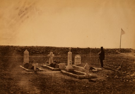 The tombs of the generals on Cathcart's Hill, Crimean War, 1853-1856, Roger Fenton historic war