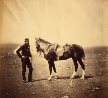 Major Woodford, Rifle Brigade, Crimean War, 1853-1856, Roger Fenton historic war campaign photo