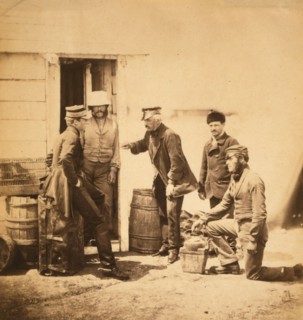 Lieutenant General Barnard, C.B., Captain Barnard & servants, Crimean War, 1853-1856, Roger Fenton