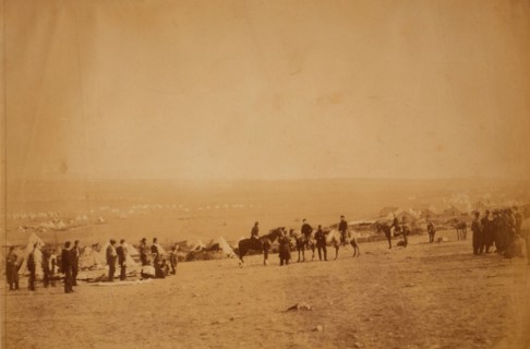 Looking towards Balaclava, Turkish camp in the distance to the right, Crimean War, 1853-1856, Roger