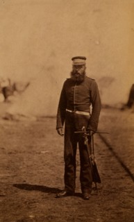 Major Pipon, Royal Artillery, Crimean War, 1853-1856, Roger Fenton historic war campaign photo