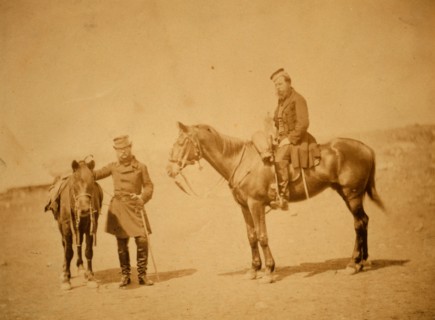 Colonel Adye & Captain Whitmore, Crimean War, 1853-1856, Roger Fenton historic war campaign photo