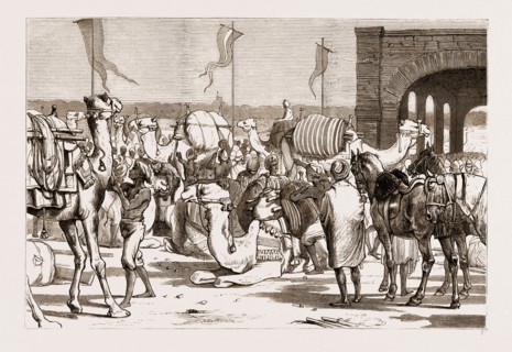 THE PRINCE OF WALES AT TRICHINOPOLY, 1876: THE RAILWAY STATION BEFORE THE PRINCE'S ARRIVAL: LOADING