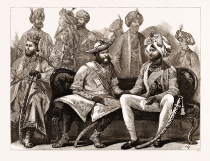 THE PRINCE OF WALES IN INDIA, 1876: AFTER THE ARRIVAL OF THE PRINCE, CALCUTTA, A GROUP OF NATICE