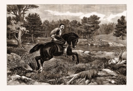"HARD PRESSED", FROM THE PAINTING BY FRANK DADD, 1876