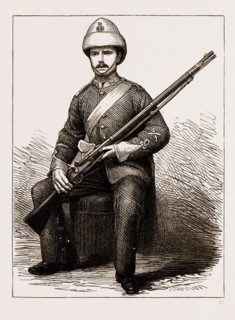 PRIVATE GARDNER, 14TH REG., BEST SHOT OF THE BRITISH ARMY, 1874-5, PRESENTED WITH A MEDAL BY THE