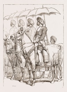 SOME NOBLES OF GWALIOR, INDIA, 1876