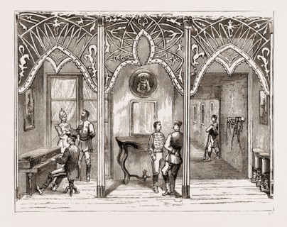 THE END OF THE CARLIST WAR, 1876: ROOM IN THE PALACE, ESTELLA, WHERE DON CARLOS RESIDED, NOW