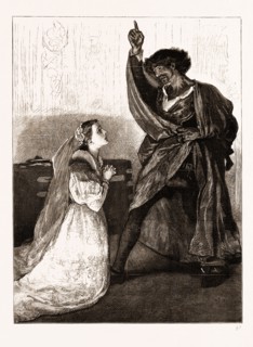 MR. IRVING AND MISS ISABEL BATEMAN IN "OTHELLO" AT THE LYCEUM THEATRE, LONDON, UK, 1876: Desdemona: