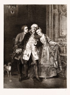A KIND GUARDIAN, FROM THE PAINTING BY CARL HOFF, 1876