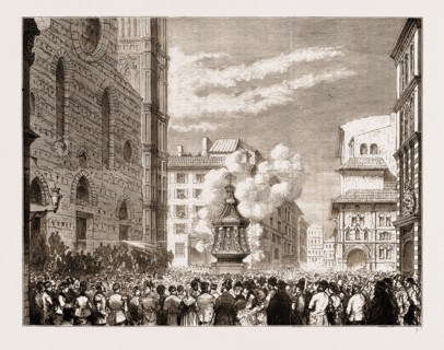EASTERTIDE CEREMONIES: "LO SCOPPIO DEL CARRO" AT FLORENCE, ITALY, 1876