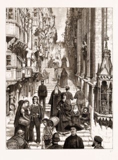 THE PRINCE OF WALES AT MALTA: THE STRADA SAN GIOVANNI, 1876; "Those cursed streets of stairs, How