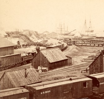 Scene at City Point, Va., USA, US, Vintage photography