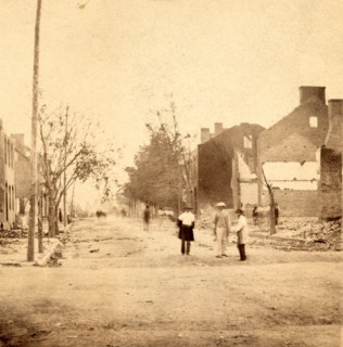 Main Street - Looking West Chambersburg, Franklin Co., Pa., destroyed by the rebels under