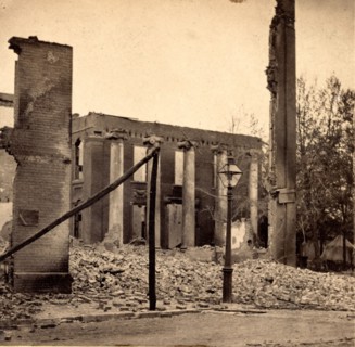 Court House, Chambersburg, Franklin Co., Pa., destroyed by the rebels under McCausland, July 30th,