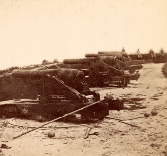 Confederate fortifications, Yorktown, Va., USA, US, Vintage photography
