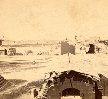 Interior view of Fort Moultrie, Charleston Harbor (i. e. Sullivan's Island), S.C., looking through