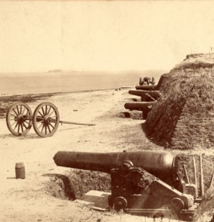 Water Battery of Fort Johnson, James Island, S.C., USA, US, Vintage photography