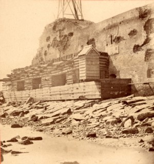 Exterior view of Fort Sumter, S.C. Fort Sumter is a Third System masonry sea fort located in
