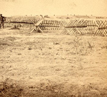 Chevaux-de-Frise in front of the Rebel Works at Petersburgh (i.e. Petersburg), Va., US, USA,