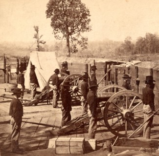 Rebel fortifications, Atlanta, Ga., US, USA, America, Vintage photography