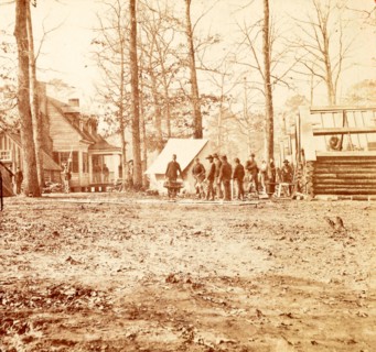 Headquarters 10th Army Corps, Hatchies Run, Va., US, USA, America, Vintage photography