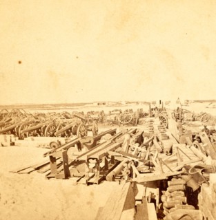Ordnance ya[rd], Morris Island, near Charleston, S.C., US, USA, America, Vintage photography
