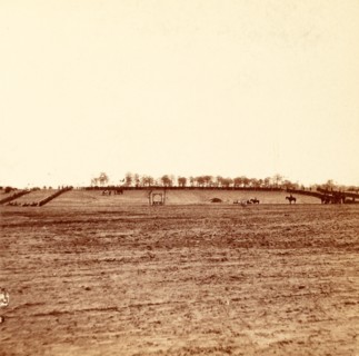 Troops drawn up in Hallow Square to witness an execution, US, USA, America, Vintage photography