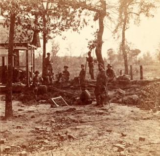 Picket station near Atlanta, Ga., US, USA, America, Vintage photography