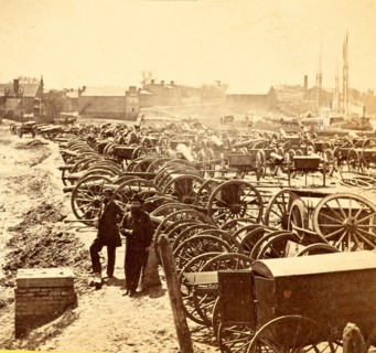 Park of captured guns at Rocketts, Richmond, Va., US, USA, America, Vintage photography